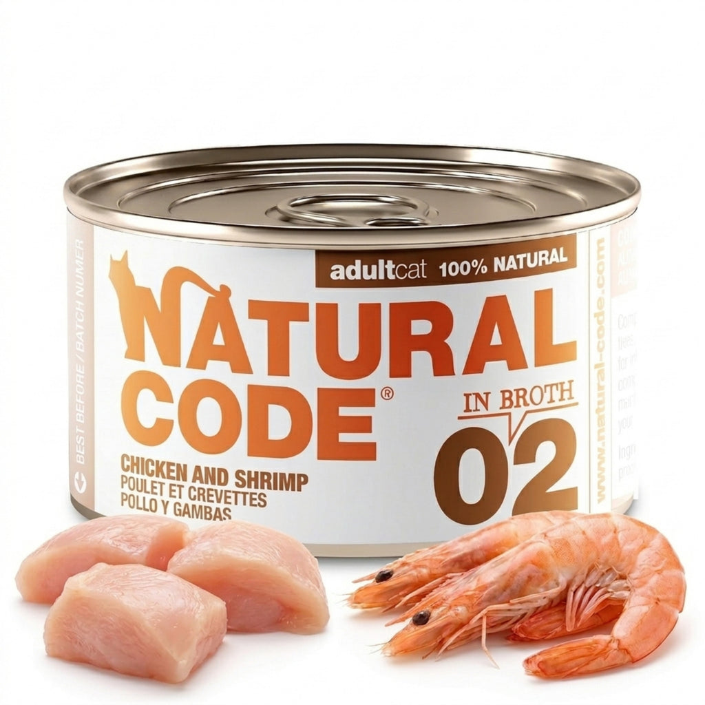 Chicken & Shrimp in Broth for Adult Cats High Protein Wet Cat Food