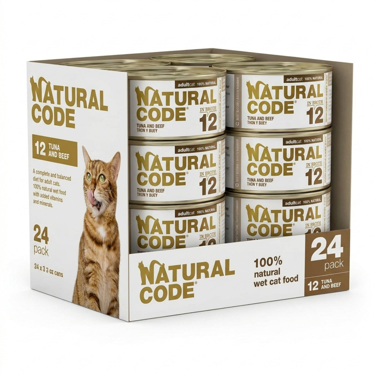 Tuna and Beef in Broth for Adult Cats High Protein Wet Cat Food