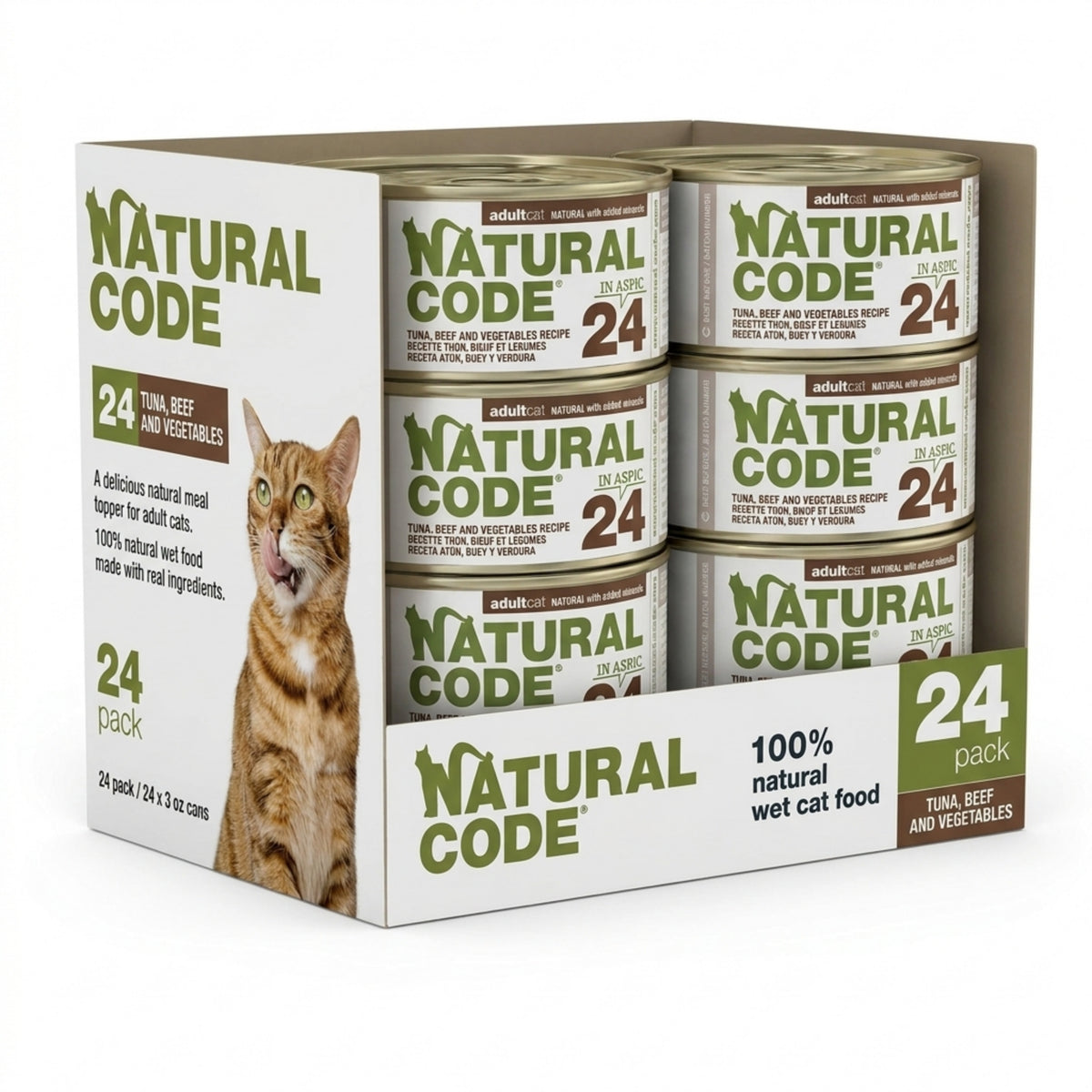 Tuna, Beef & Vegetables in Jelly for Adult Cats High Protein Wet Cat Food