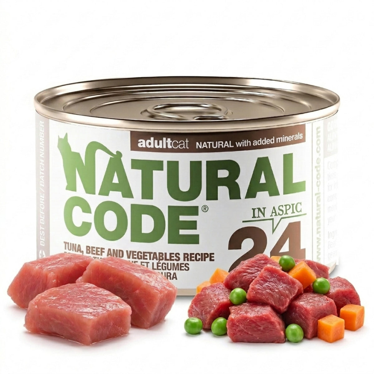 Tuna, Beef & Vegetables in Jelly for Adult Cats High Protein Wet Cat Food