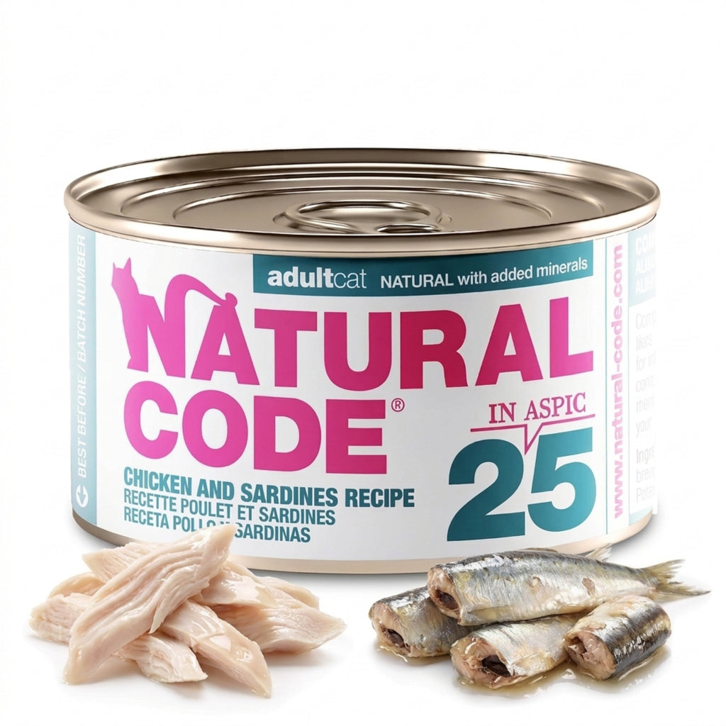 Chicken & Sardines in Jelly for Adult Cats High Protein Wet Cat Food