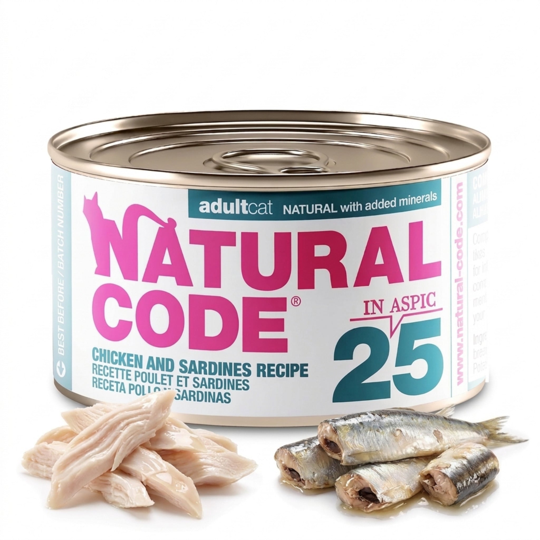 Chicken & Sardines in Jelly for Adult Cats High Protein Wet Cat Food