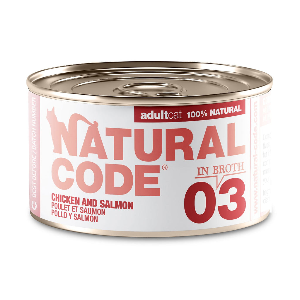Chicken & Salmon in Broth for Adult Cats High Protein Wet Cat Food
