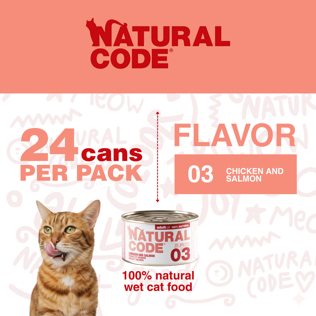 Chicken & Salmon in Broth for Adult Cats High Protein Wet Cat Food