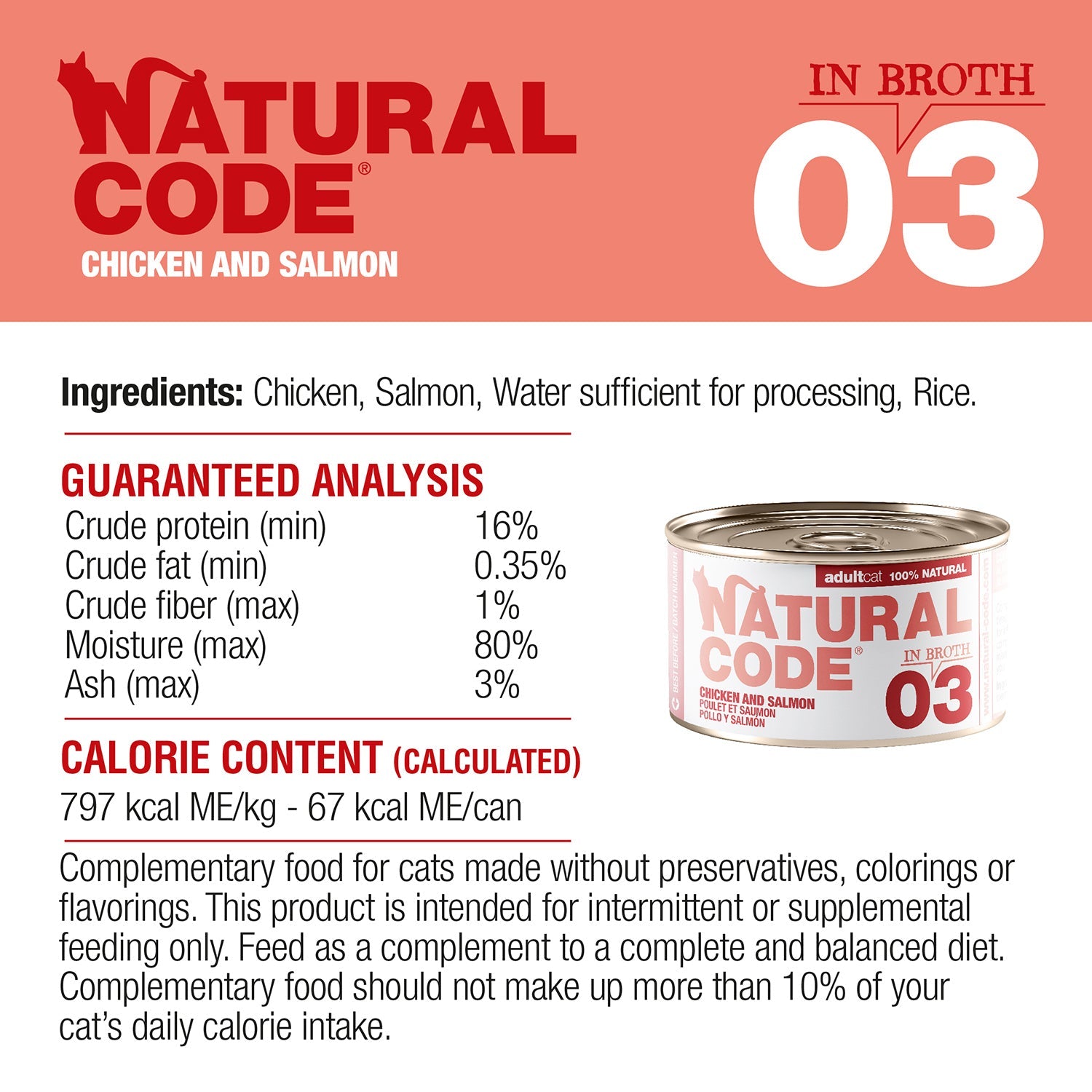 Chicken & Salmon in Broth for Adult Cats High Protein Wet Cat Food