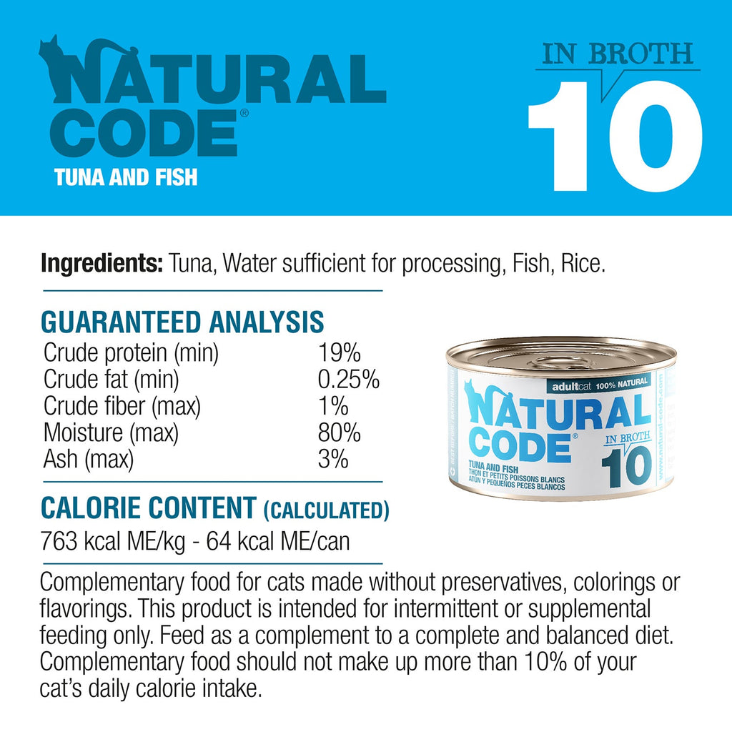 Tuna and Whitebait in Broth for Adult Cats High Protein Wet Food