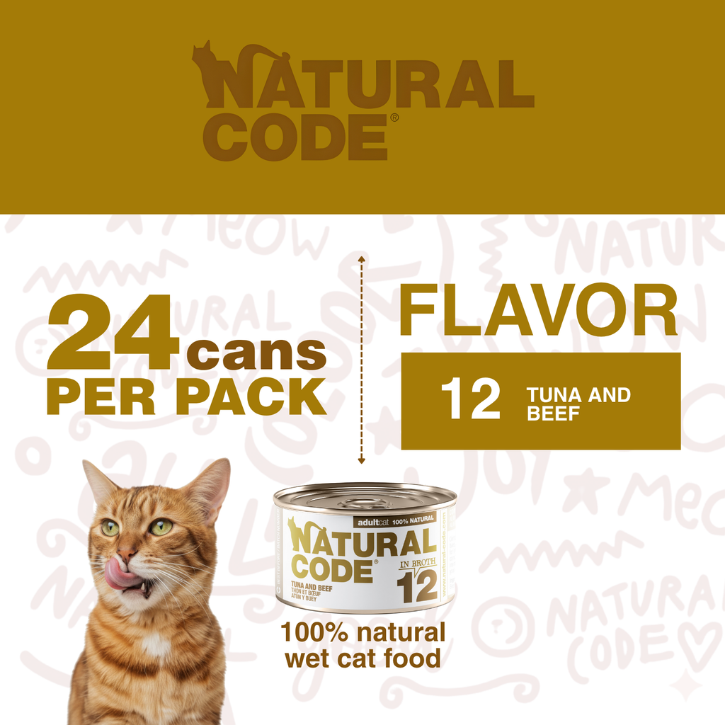 Tuna and Beef in Broth for Adult Cats High Protein Wet Cat Food