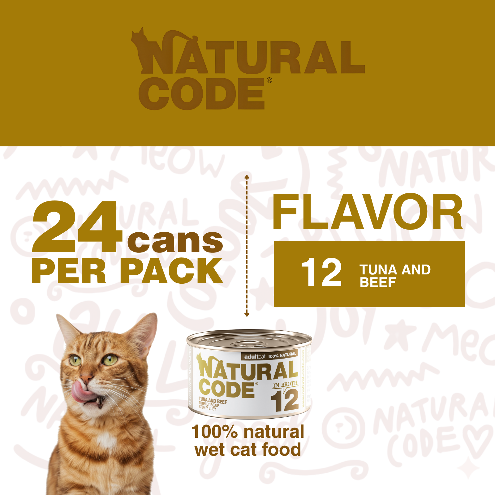 Tuna and Beef in Broth for Adult Cats High Protein Wet Cat Food