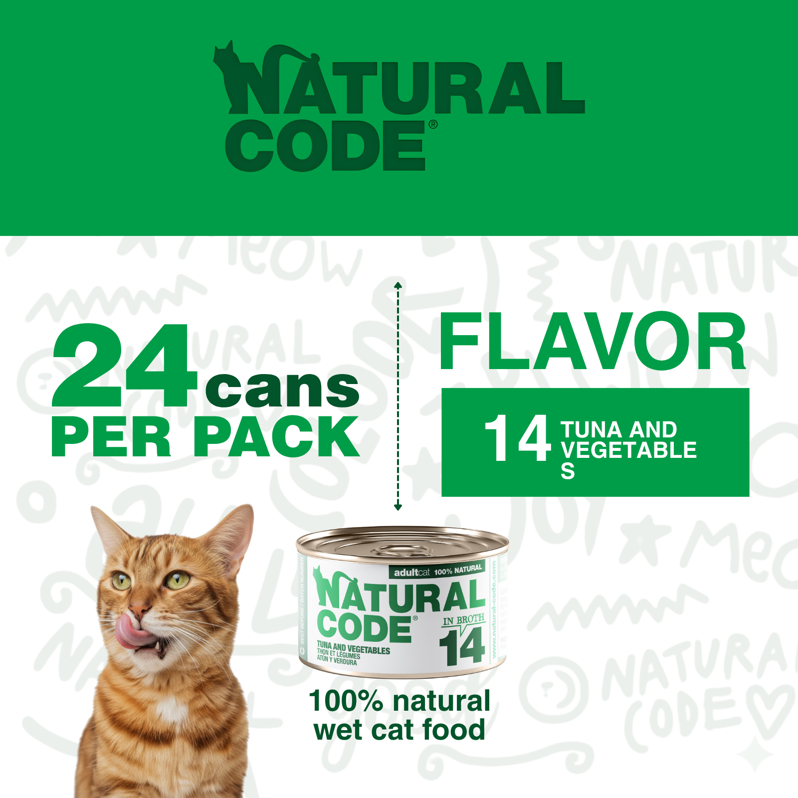 Tuna and Vegetables in Broth for Adult Cats High Protein Wet Cat Food