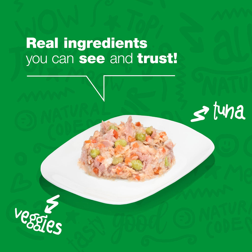 Tuna and Vegetables in Broth for Adult Cats High Protein Wet Cat Food