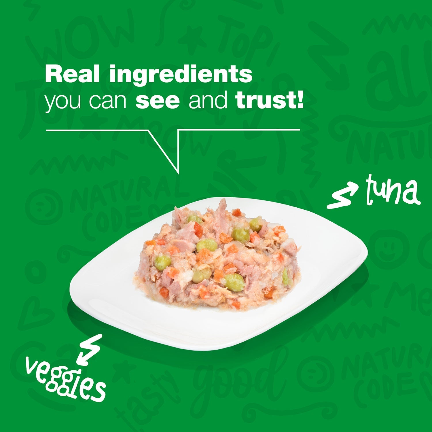 Tuna and Vegetables in Broth for Adult Cats High Protein Wet Cat Food