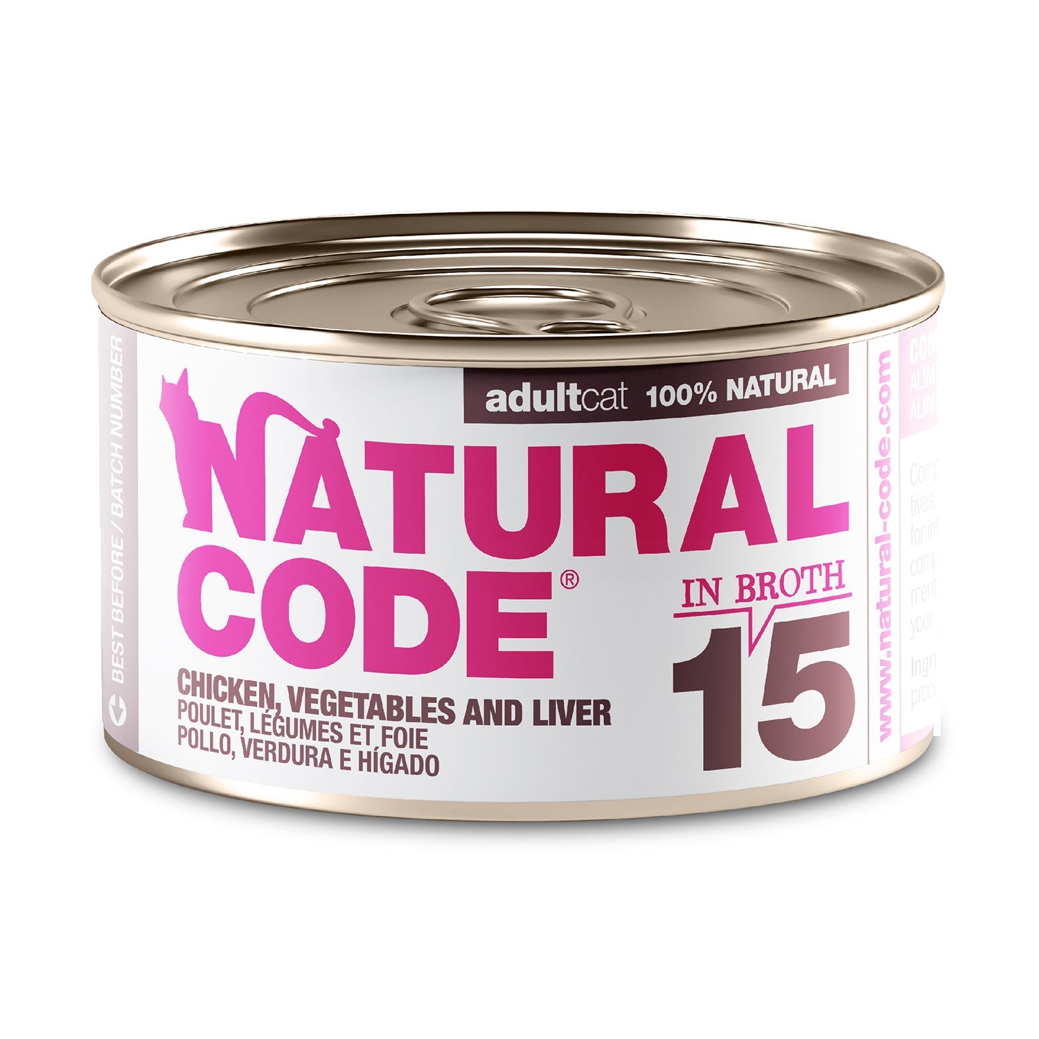 Chicken, Vegetables and Liver in Broth for Adult Cats High Protein Wet Cat Food