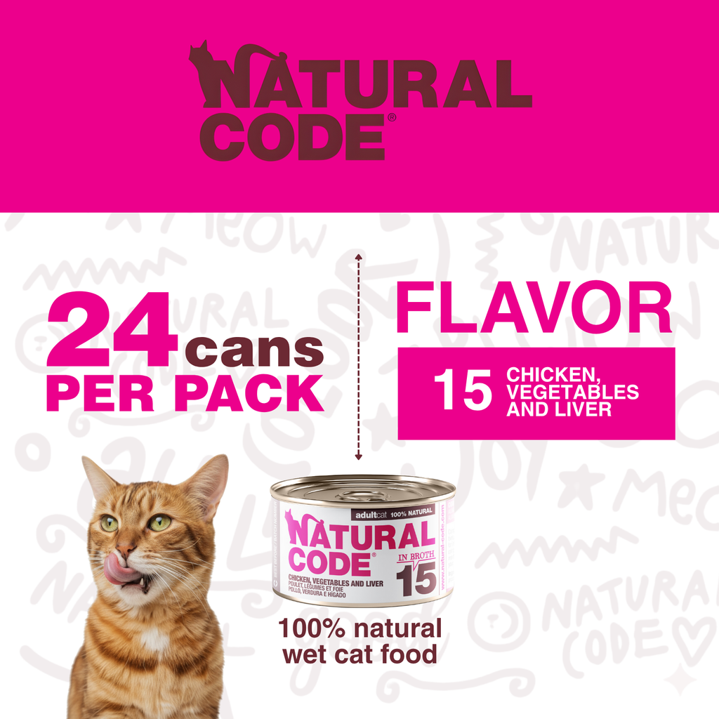 Chicken, Vegetables and Liver in Broth for Adult Cats High Protein Wet Cat Food