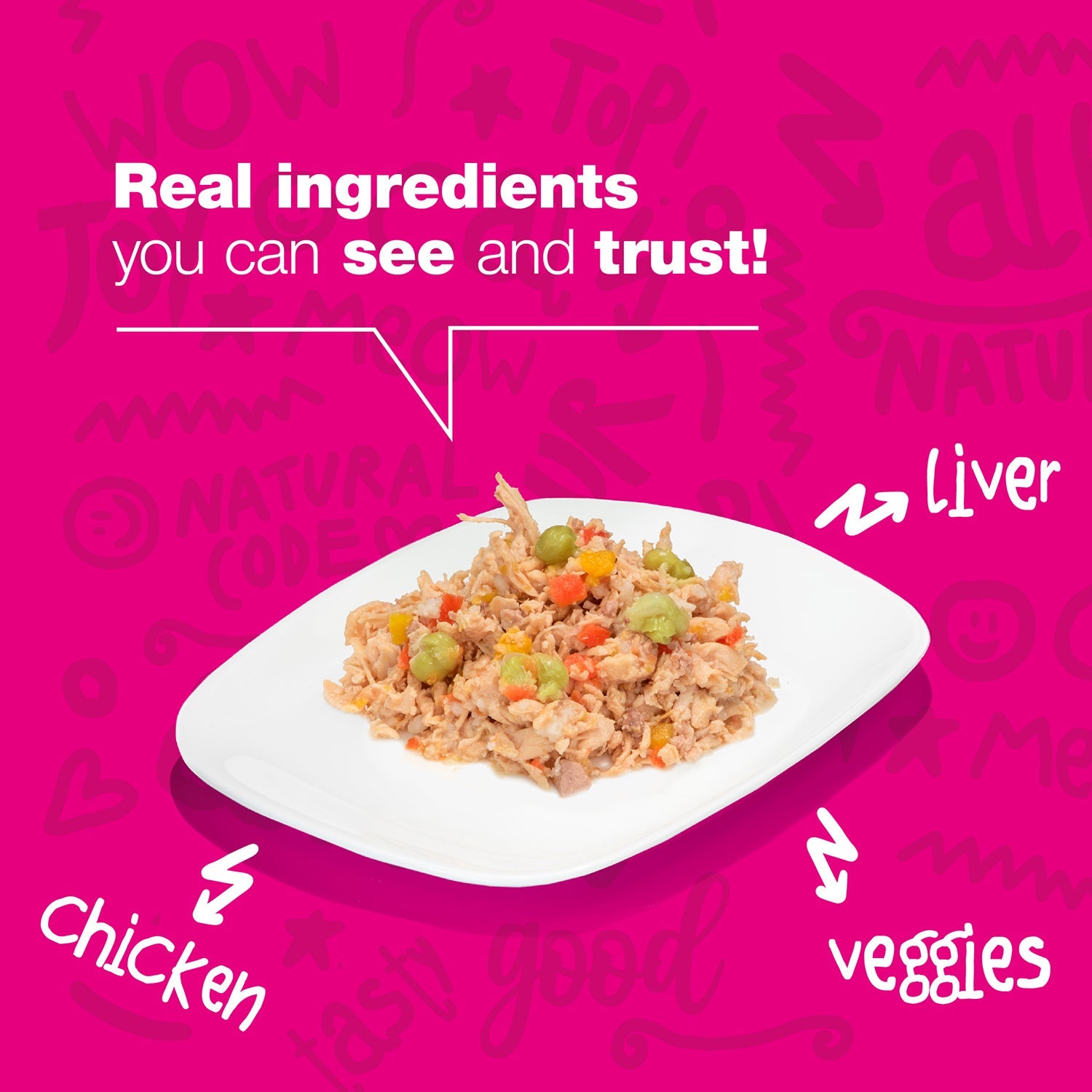 Chicken, Vegetables and Liver in Broth for Adult Cats High Protein Wet Cat Food
