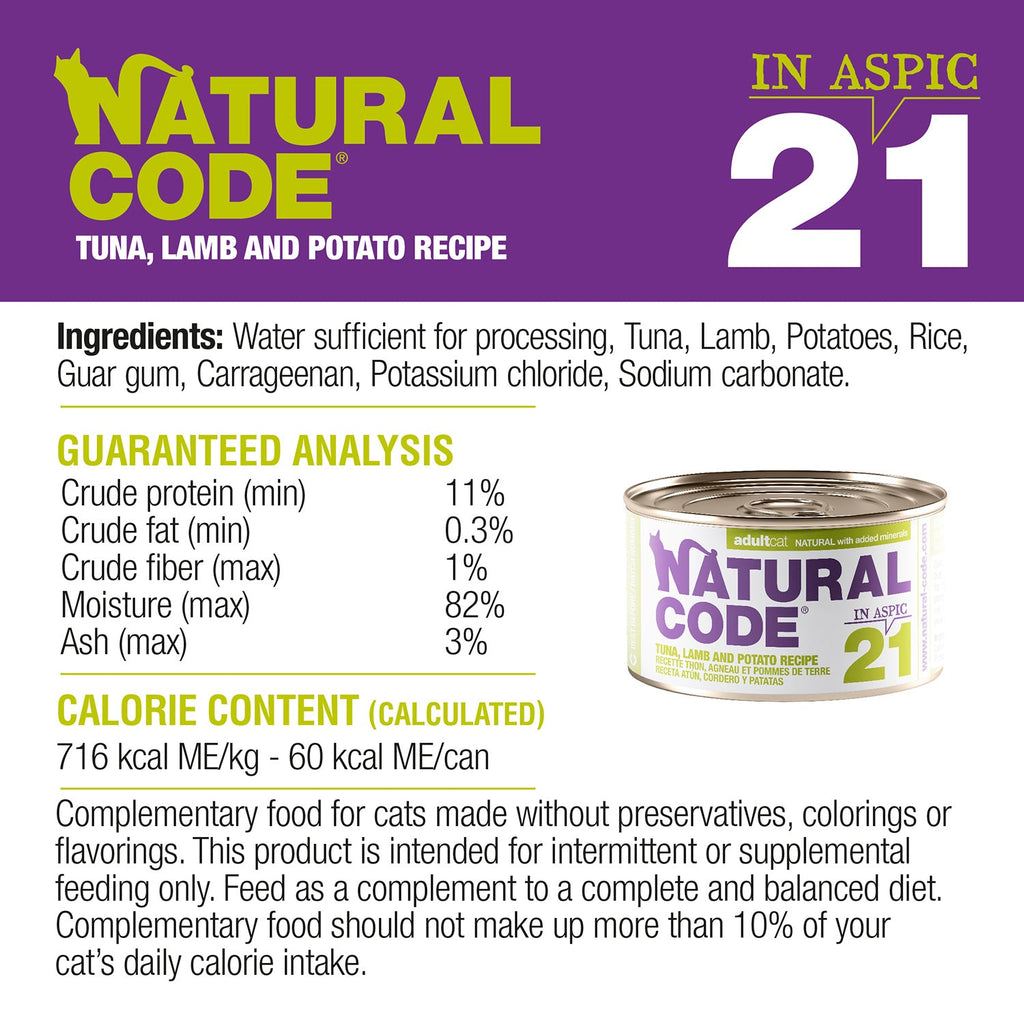 Tuna, Lamb & Potato in Jelly for Adult Cats High Protein Wet Cat Food