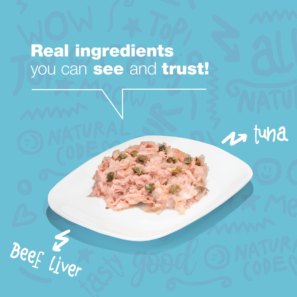 Tuna and Beef Liver in Jelly for Adult Cats High Protein Wet Cat Food