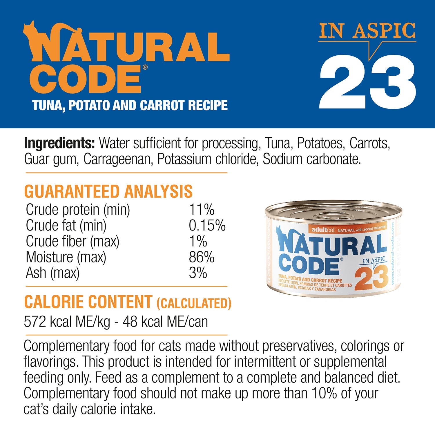 Tuna, Potato & Carrot in Jelly for Adult Cats High Protein Wet Cat Food