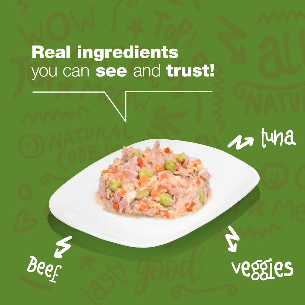 Tuna, Beef & Vegetables in Jelly for Adult Cats High Protein Wet Cat Food