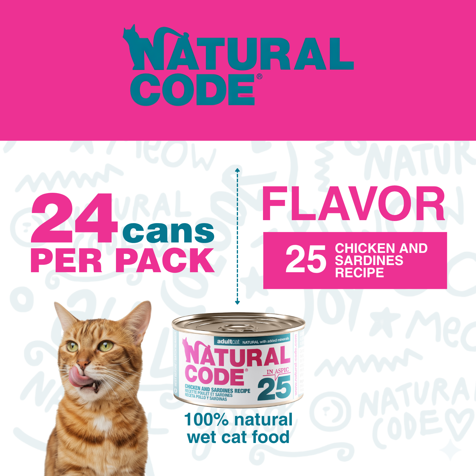 Chicken & Sardines in Jelly for Adult Cats High Protein Wet Cat Food