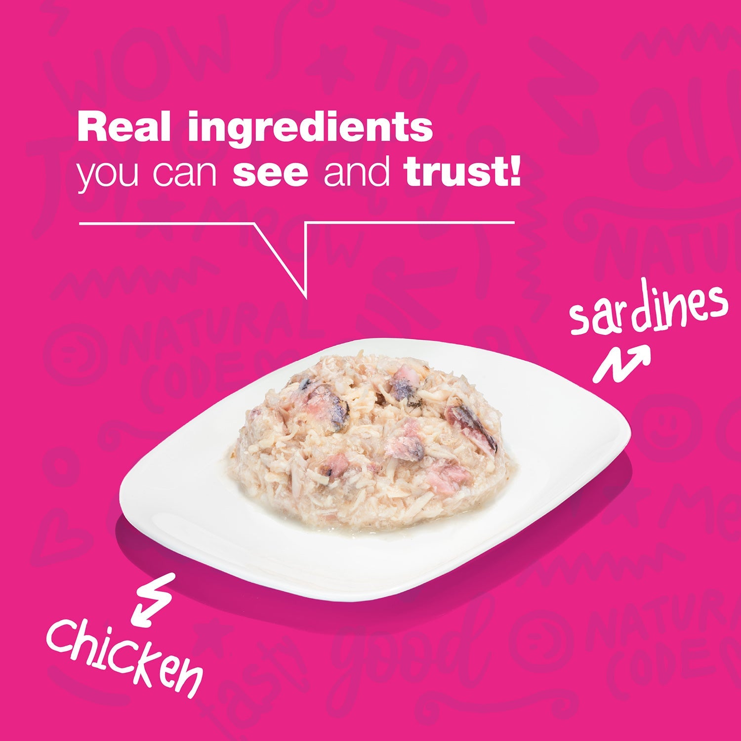 Chicken & Sardines in Jelly for Adult Cats High Protein Wet Cat Food