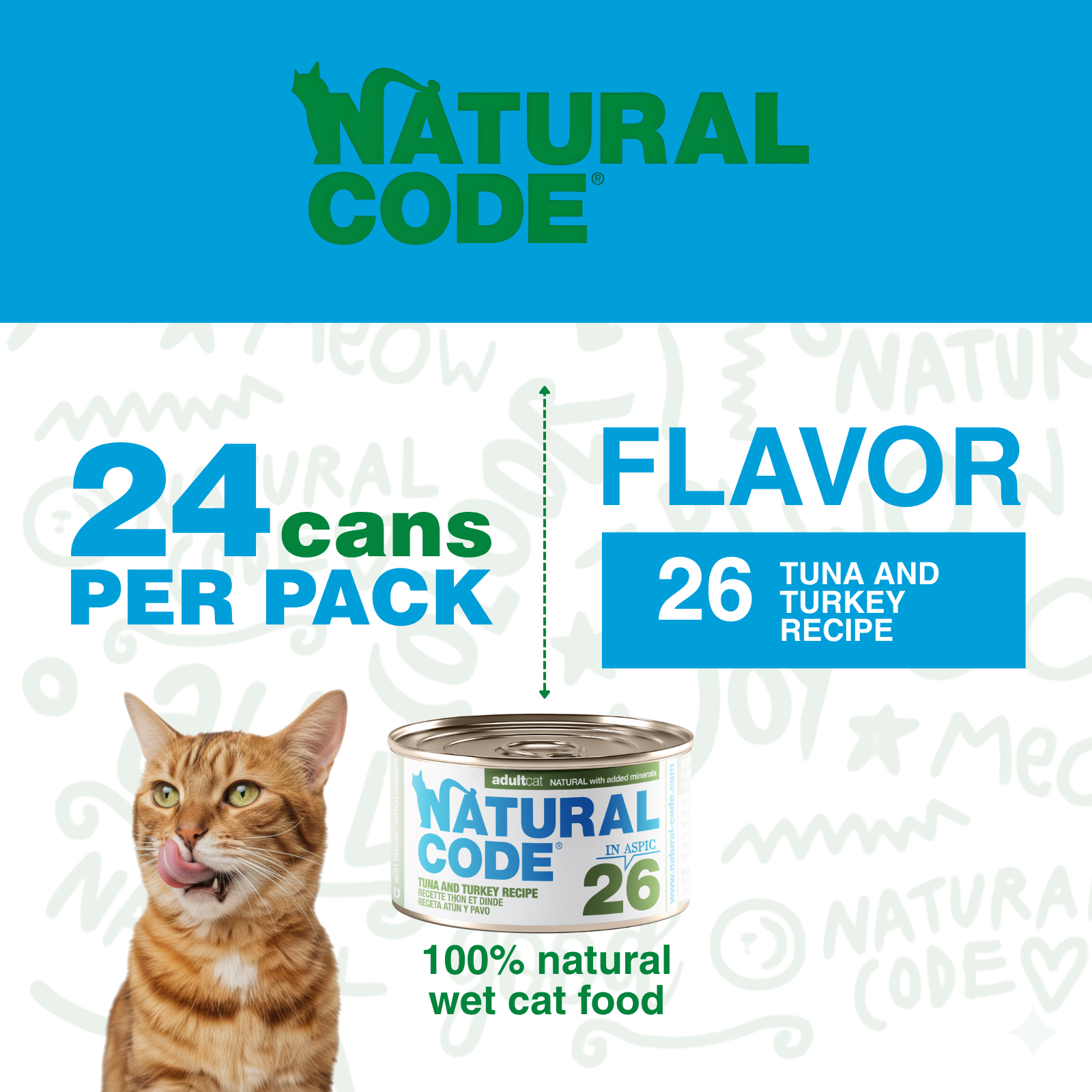 Tuna & Turkey in Jelly for Adult Cats High Protein Wet Cat Food