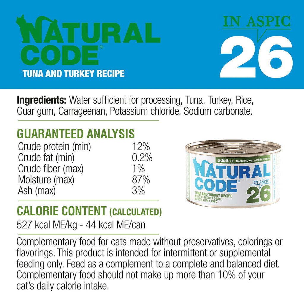 Tuna & Turkey in Jelly for Adult Cats High Protein Wet Cat Food