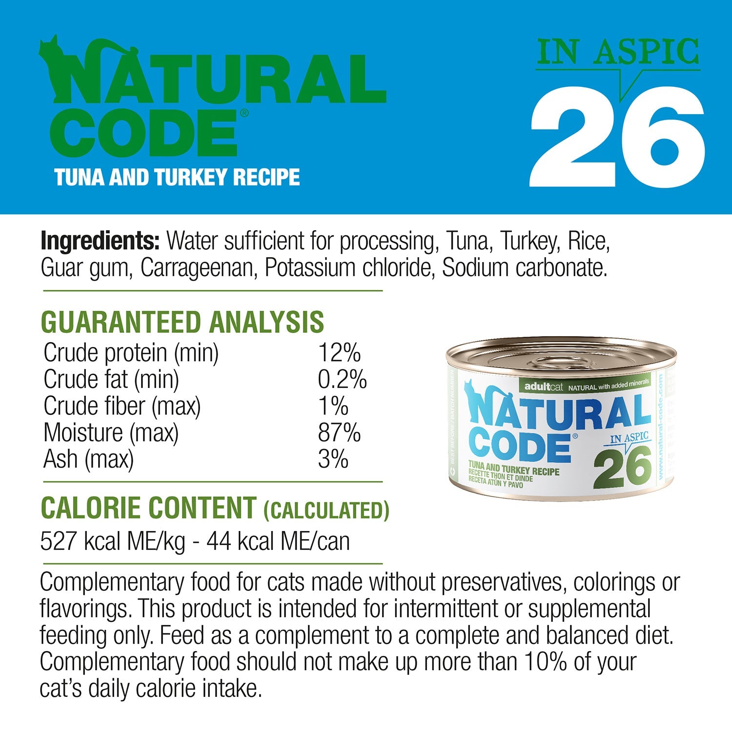 Tuna & Turkey in Jelly for Adult Cats High Protein Wet Cat Food